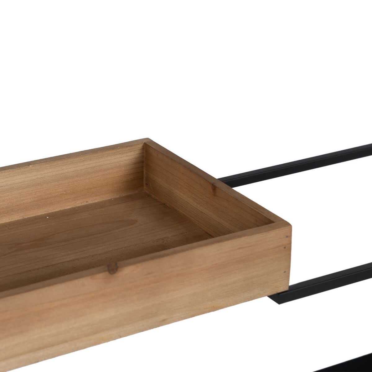 Hylder Brun Sort Træ Jern 85 x 26 x 130 cm